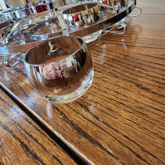 Mid-century Modern SilverOmbre Low Ball Glasses. - Picture 2 of 5